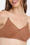 Rosaline Double Layered Non Wired 3/4Th Coverage T-Shirt Bra - Argan Oil — thumbnail 4